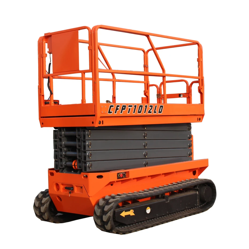 Mini Hydraulic Crawler Tracked Man Lift Electric Battery Charger Scissor Lift