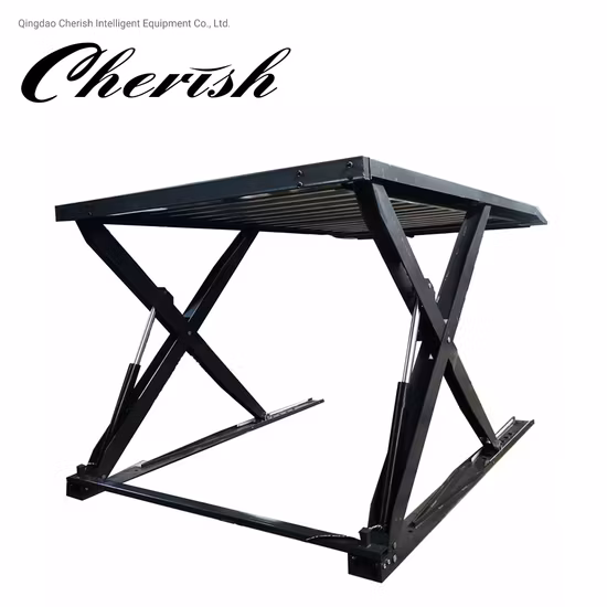 Одобренный CE 2-4 столба с низким потолком Домашний гараж Автомобильное хранилище Штабелер Подвал Наклонная опрокидывающаяся яма Гидравлическая система парковки транспортных средств Подземный лифт Парковочный подъемник