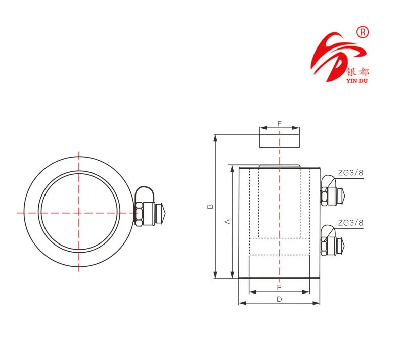 100-тонный гидравлический цилиндр двойного действия с быстрым возвратом масла (RR-100200)