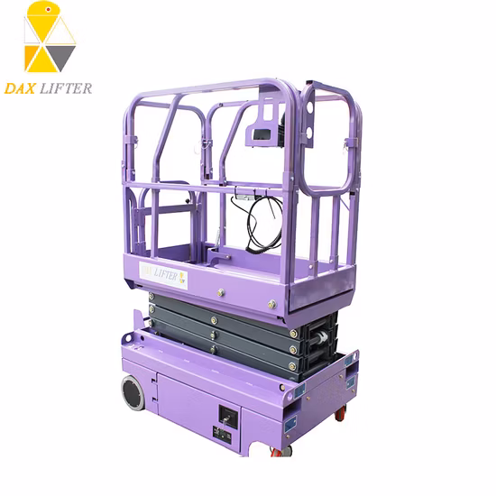 300 кг, 3-14 м, электрический гидравлический мини-ножничный подъемник с батарейным питанием