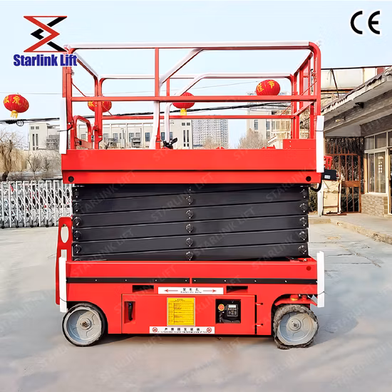 Высококачественный самоходный гидравлический профессиональный ножничный подъемник с аккумуляторной батареей для продажи с сертификатом CE (JCPTZ610HD)