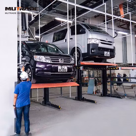 Протестирован TÜV, регулируемый гидравлический 2-стоечный 2-уровневый парковочный подъемник